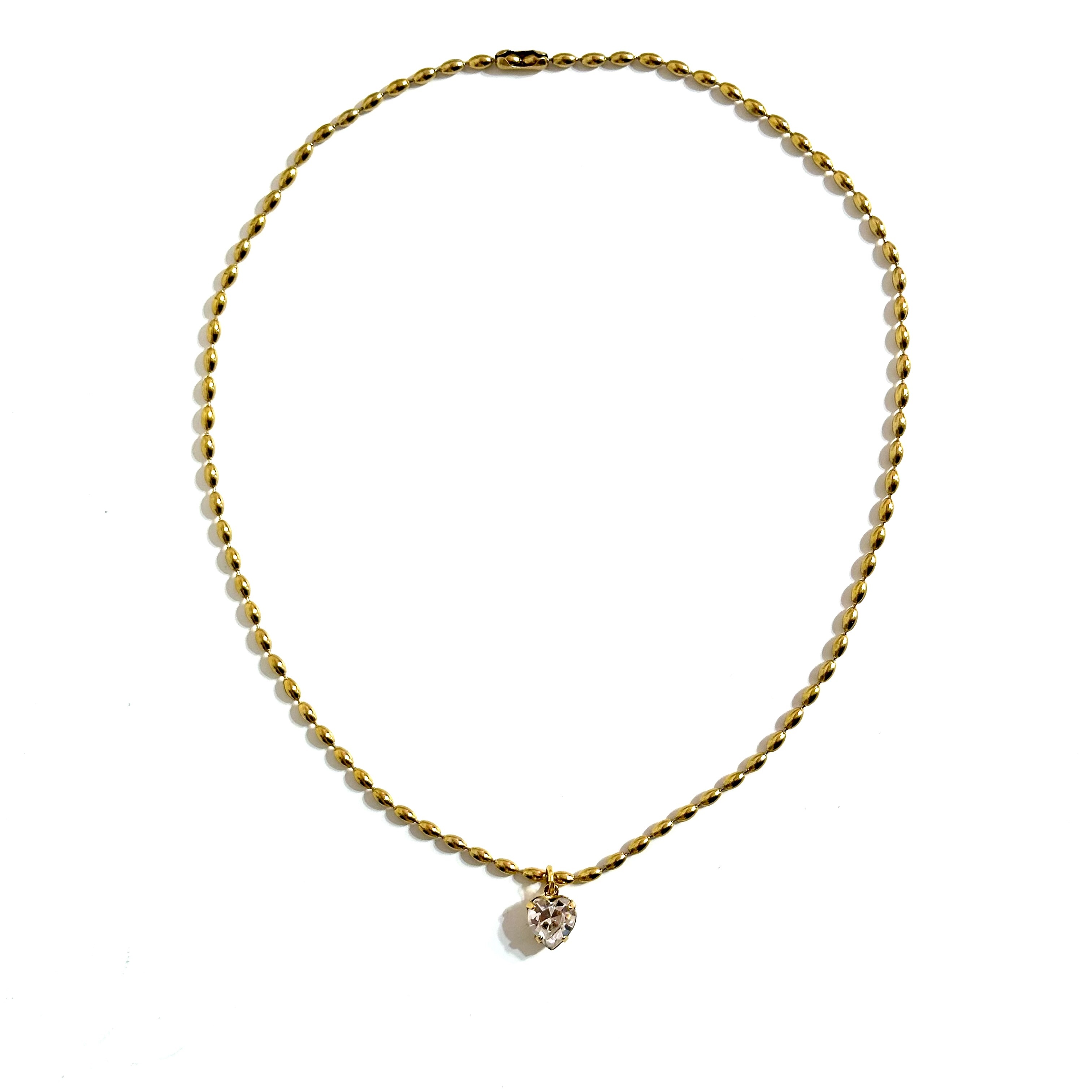 1MY0520-303 MAYOL 希臘全人手製飾品 Heart Necklace Gold (A-EU-E)