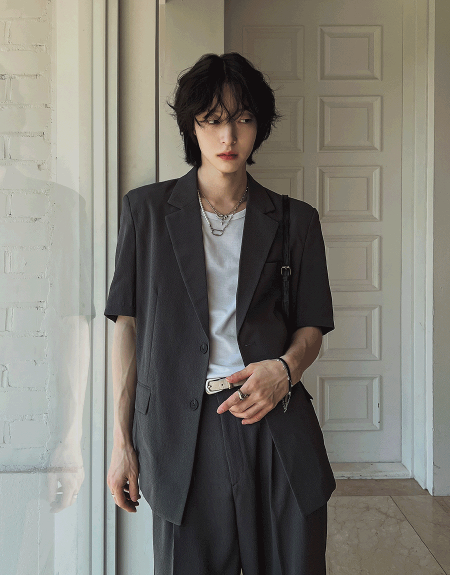 Mad Linen 短袖西裝外套