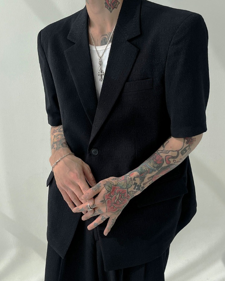 Mad Linen 短袖西裝外套