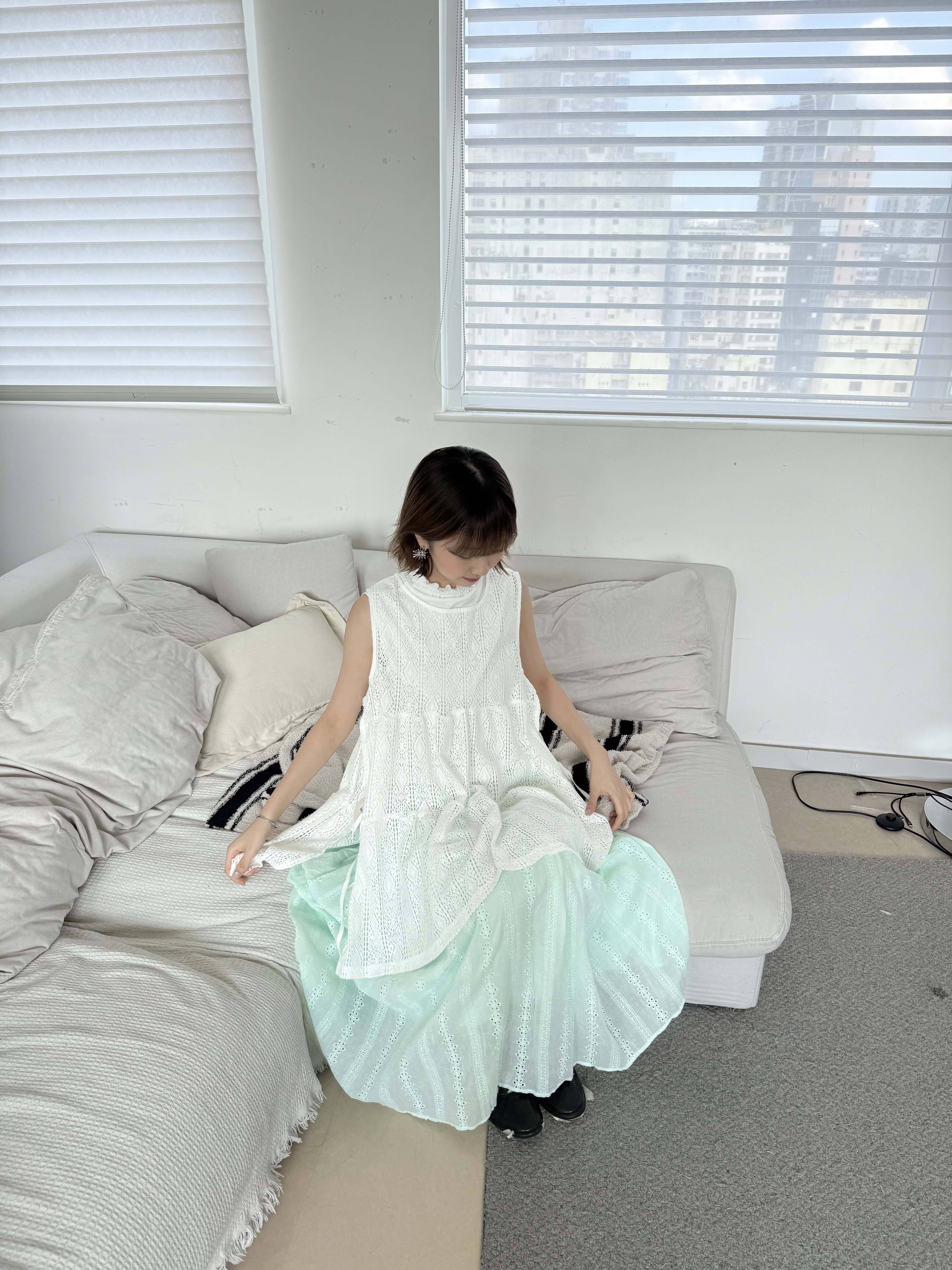 日常刺繡側蝴蝶結Layer