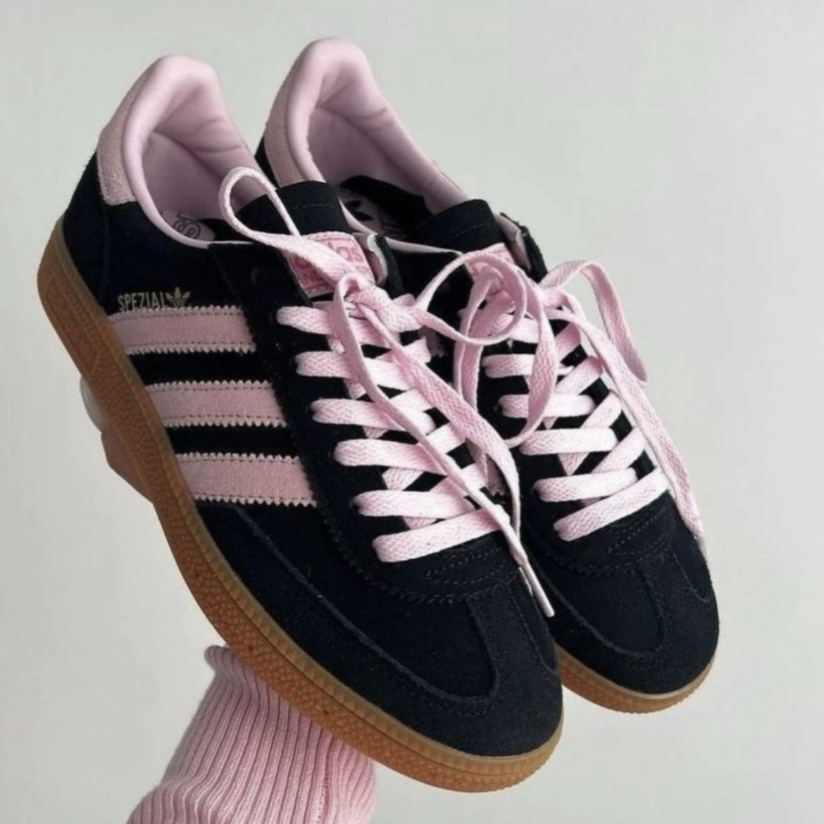 Adidas Handball Spezial OG 黑粉 麂皮 復古 焦糖底 德訓鞋