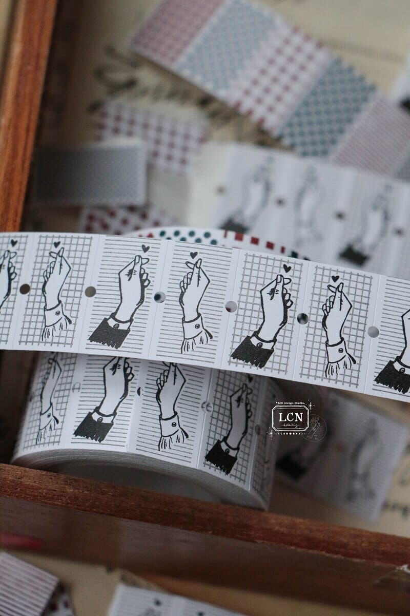 手指愛心 _標籤貼紙捲｜吉