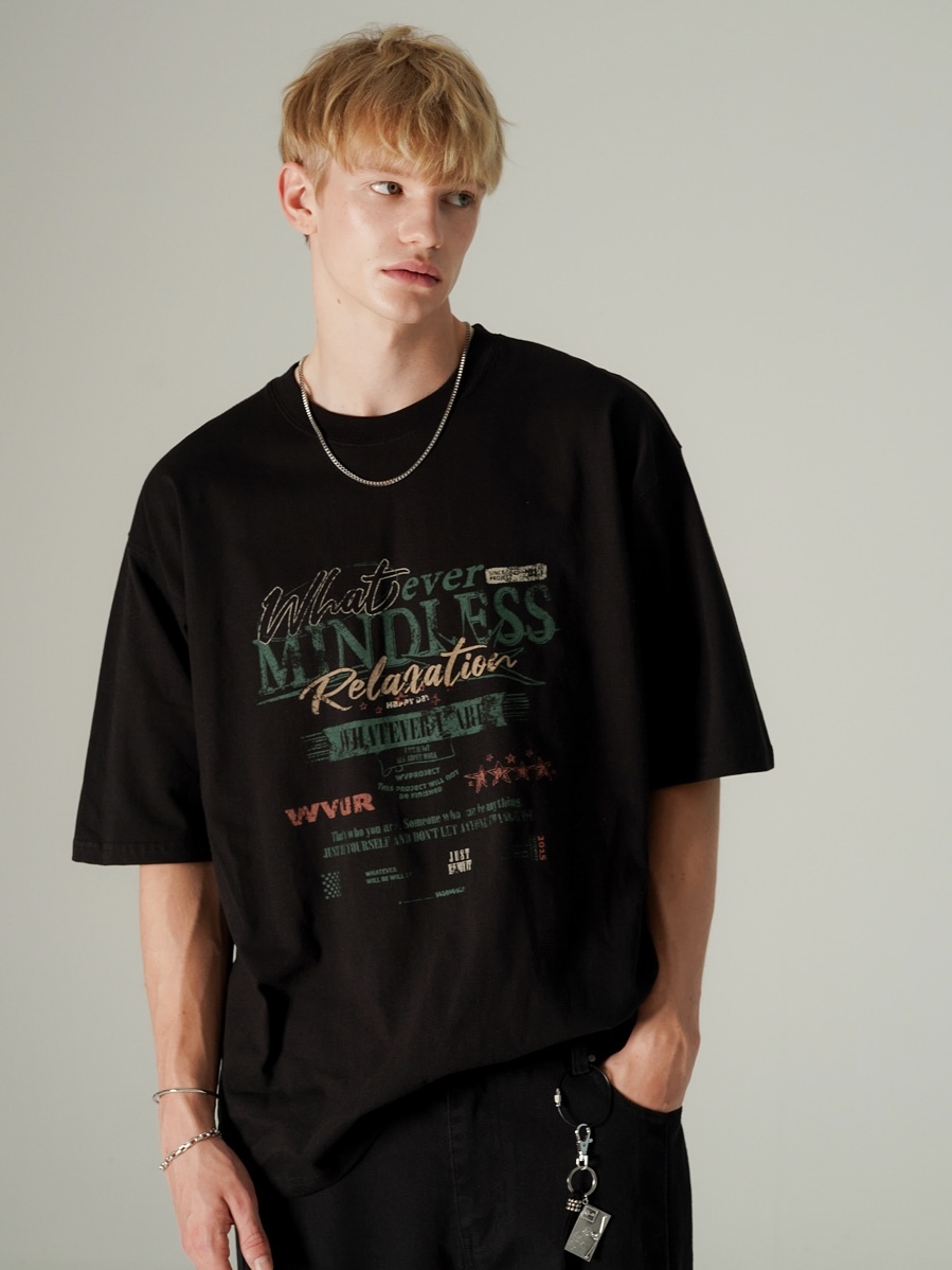 <預購> 韓國WV PROJECT Whatever復古感高磅純棉短T