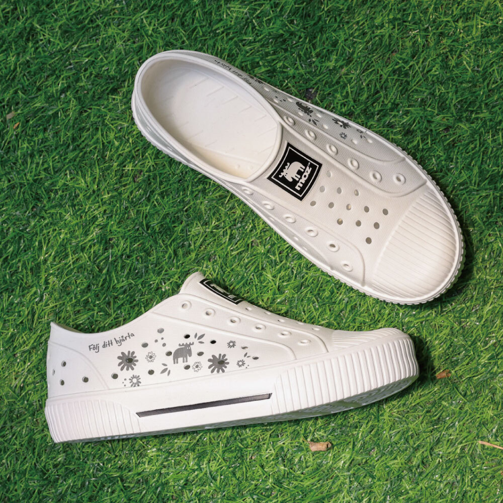 【Tattoo悄悄話系列】moz 瑞典 駝鹿 雙色洞洞餅乾水鞋 (跟隨你的心)-附鞋扣