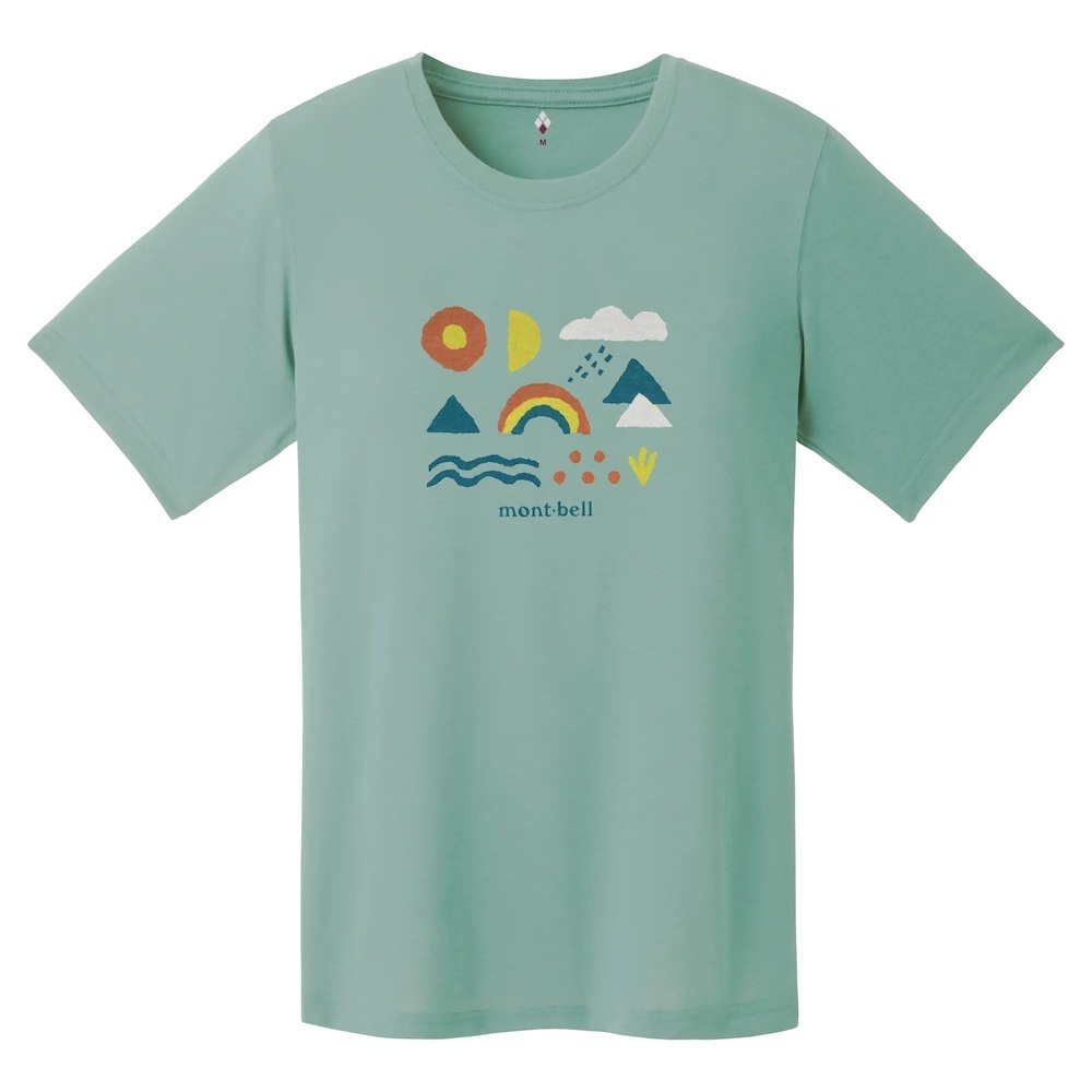 Mont-bell Wickron T Women's 女款 短袖排汗衣 快乾排汗T恤 (NATURE SYMBOLS 符號) 1114793-LBL 淺藍 [HappyOutdoor]
