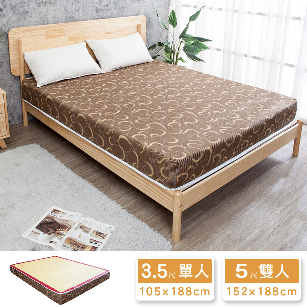 A2 特維拉 冬夏兩用涼蓆護背硬式連結式彈簧床墊