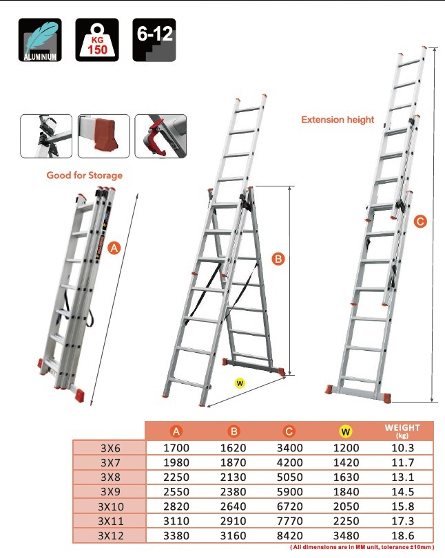 N110 三截鋁雲梯