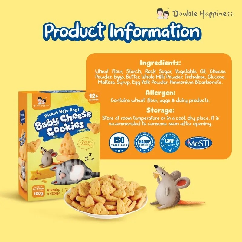 Double Happiness嬰兒芝士曲奇100g(12m+)