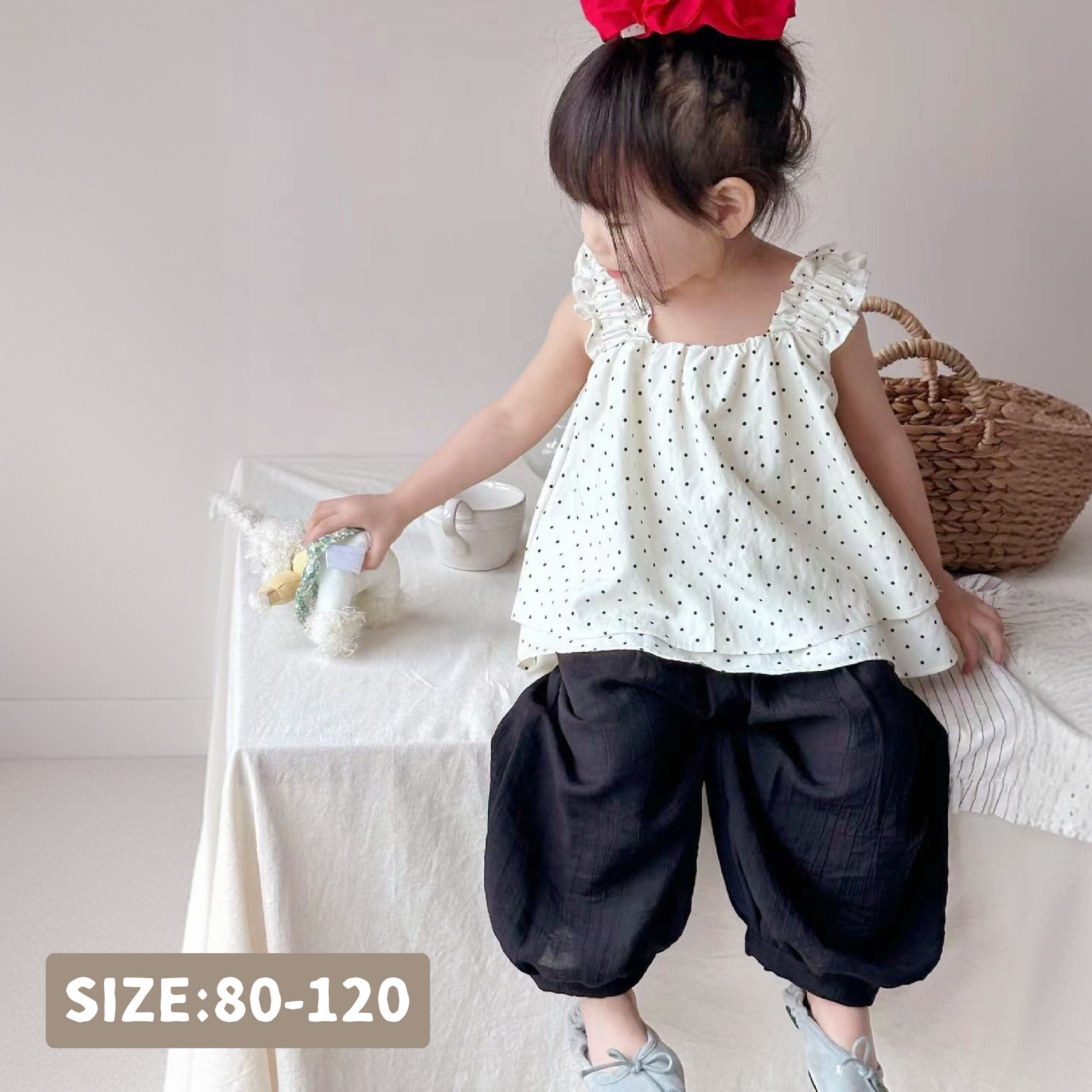 【H50117】藝術小圓點質感舒適套裝