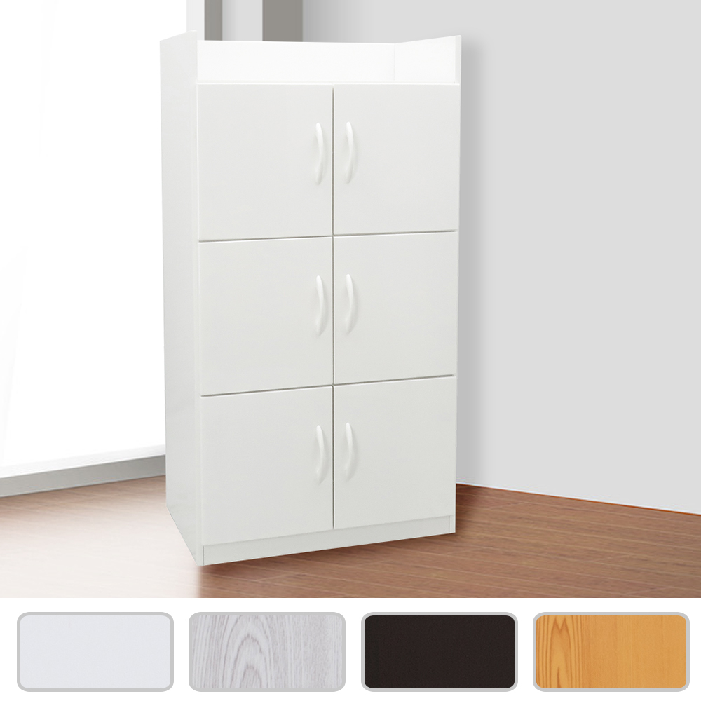 2.1尺六門防水塑鋼多功能收納櫃/置物櫃(四色可選)