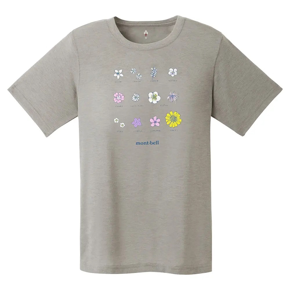 Mont-bell Wickron T Women's 女款 短袖排汗衣 快乾排汗T恤 (山之花) 1114794-LGY 淺灰 [HappyOutdoor]