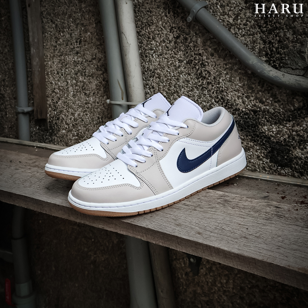 AIR JORDAN 1 LOW 喬治城藍 灰藍白 AJ1 男女同款 復古休閒鞋 553558-146