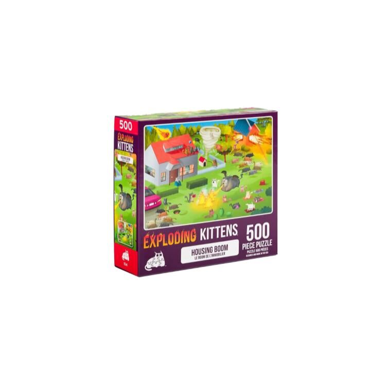 爆炸貓1000片拼圖: 群貓聚會 英文版 Exploding Kittens 1000 Piece Puzzle Housing Boome