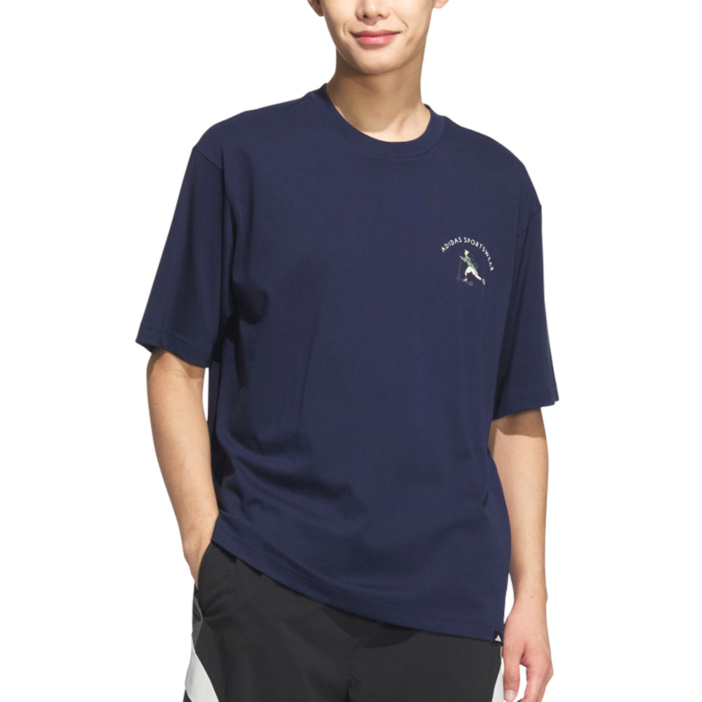 Adidas GFX SS Tee 男款 黑色 三葉草 愛迪達 印花 寬鬆 棉質 圓領 運動 短袖 JL6060