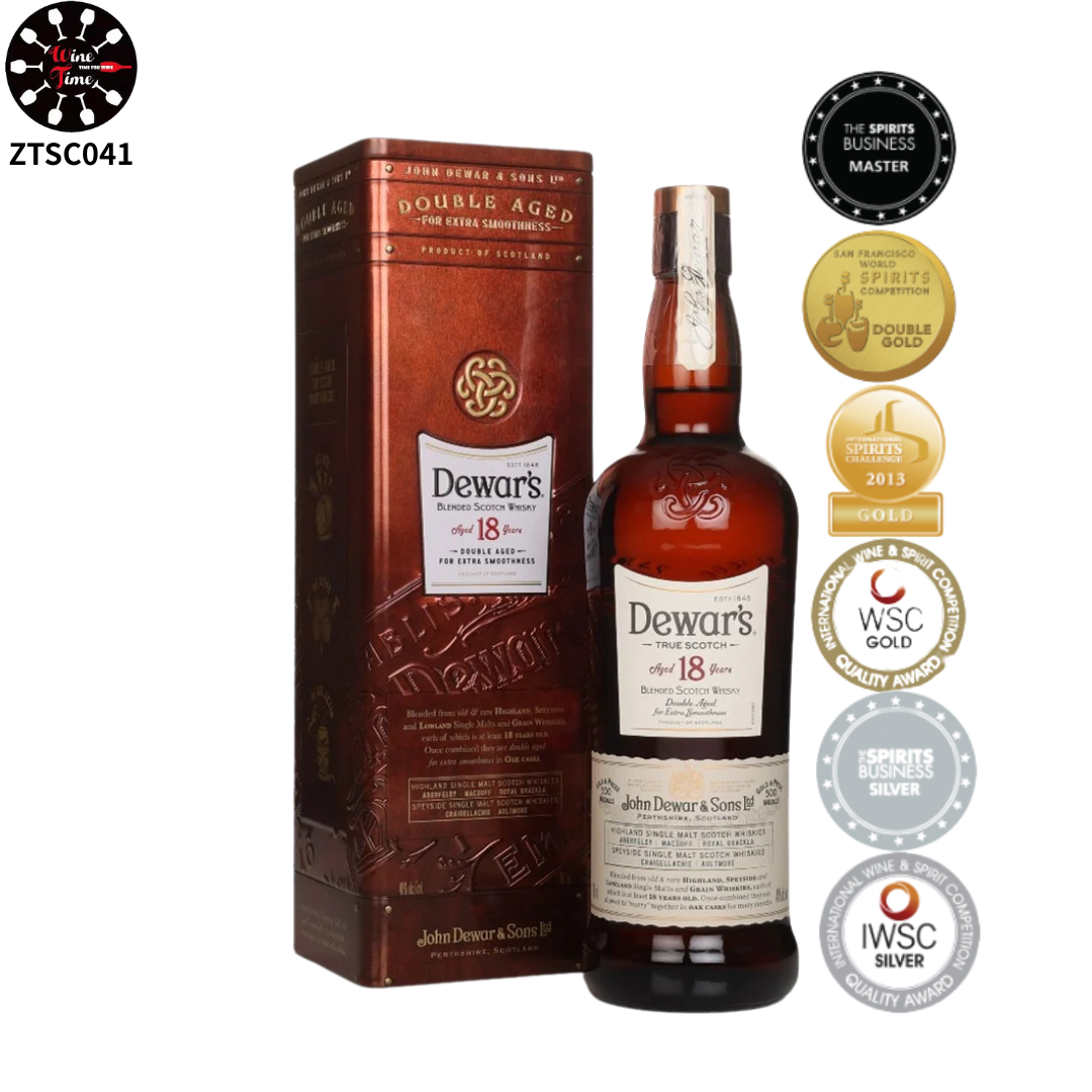 Dewar's 18 Years Double Aged Blended Scotch Whisky | 帝王18年二次陳年調和威士忌 (銅色盒)