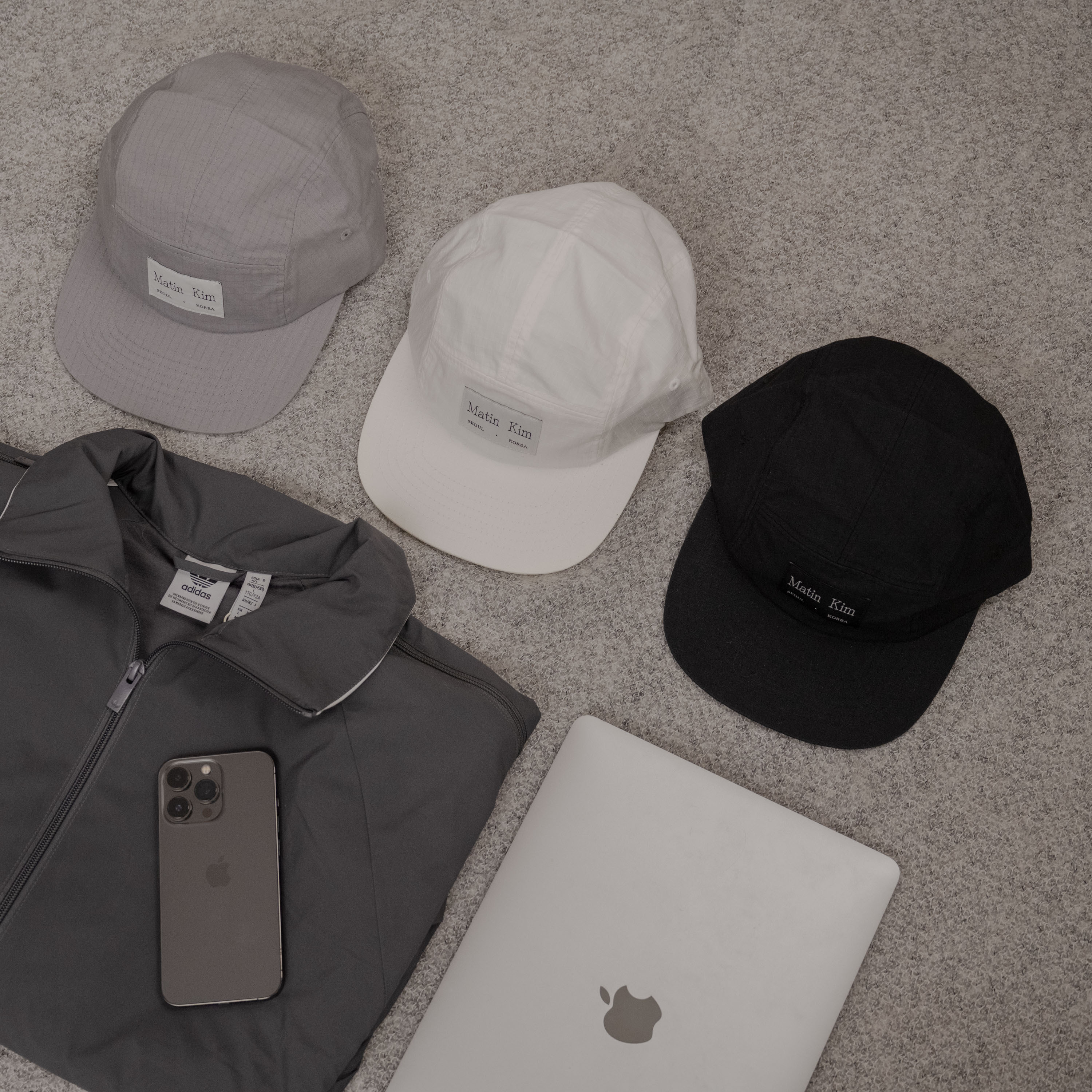 【現貨】MATIN KIM LOGO LABEL SOLID CAMP CAP 3色 S12047