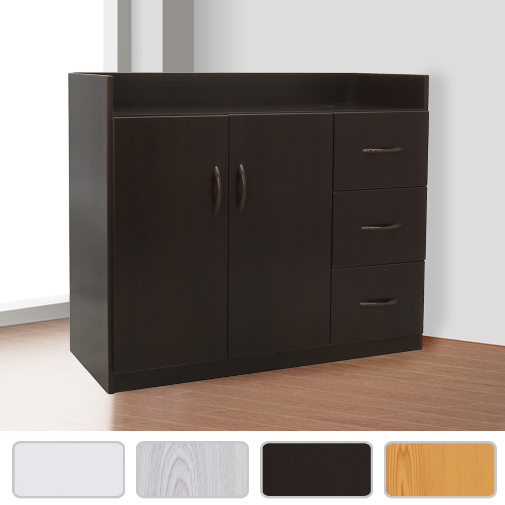 3.2尺二門三抽防水塑鋼多功能收納櫃/置物櫃(四色可選)