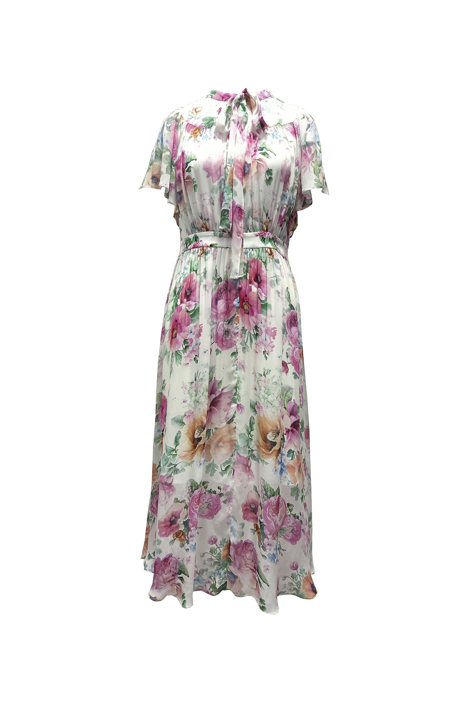 BE10269E1 滿版玫瑰碎花長洋