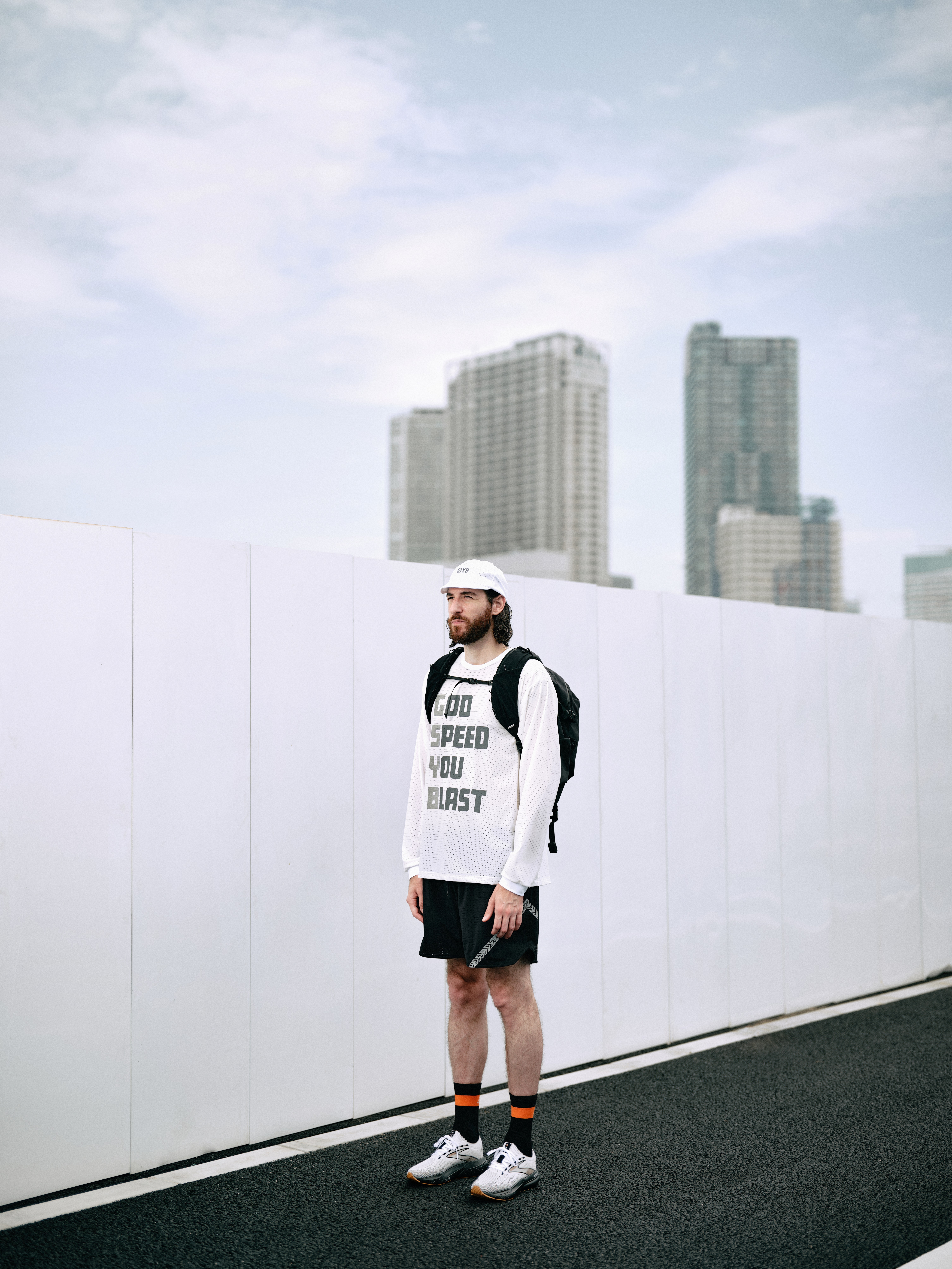 GSYB GS DRY DOT MESH TEE L/S GS2501-C02 WHITE