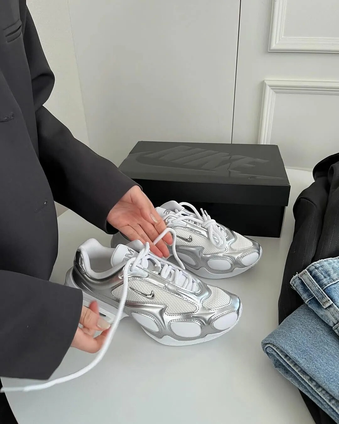 KARINA同款 NIKE AIR MAX MUSE 液態白銀 金屬銀 FV1920-100