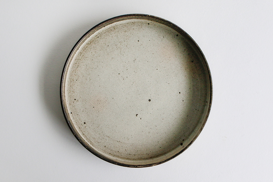 山田隆太郎 - 粉引9寸銅鑼皿