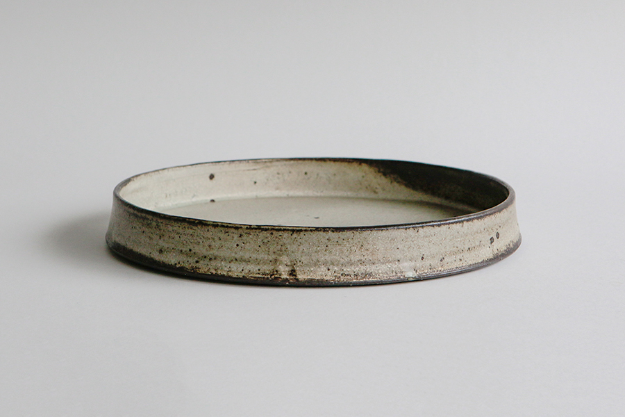 山田隆太郎 - 粉引9寸銅鑼皿