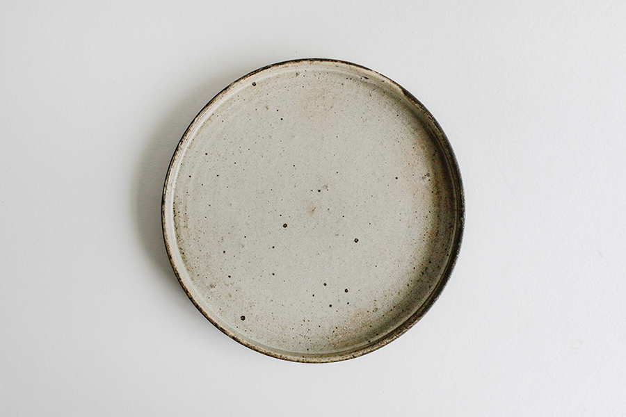 山田隆太郎 - 粉引7寸銅鑼皿