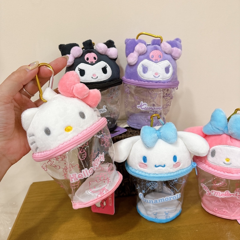 《05220》三麗鷗透明杯杯吊飾/娃包