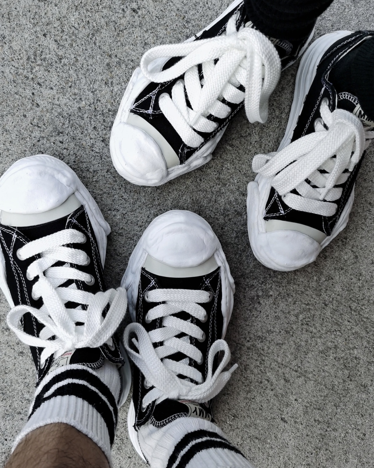 <2025年新版!!>Maison Mihara Yasuhiro MMY 25SS Sole Canvas Low 溶解鞋 黑