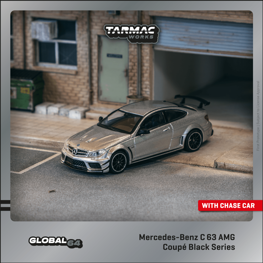 Tarmac Works Mercedes-Benz C 63 AMG Coupé Black Series Silver Metallic