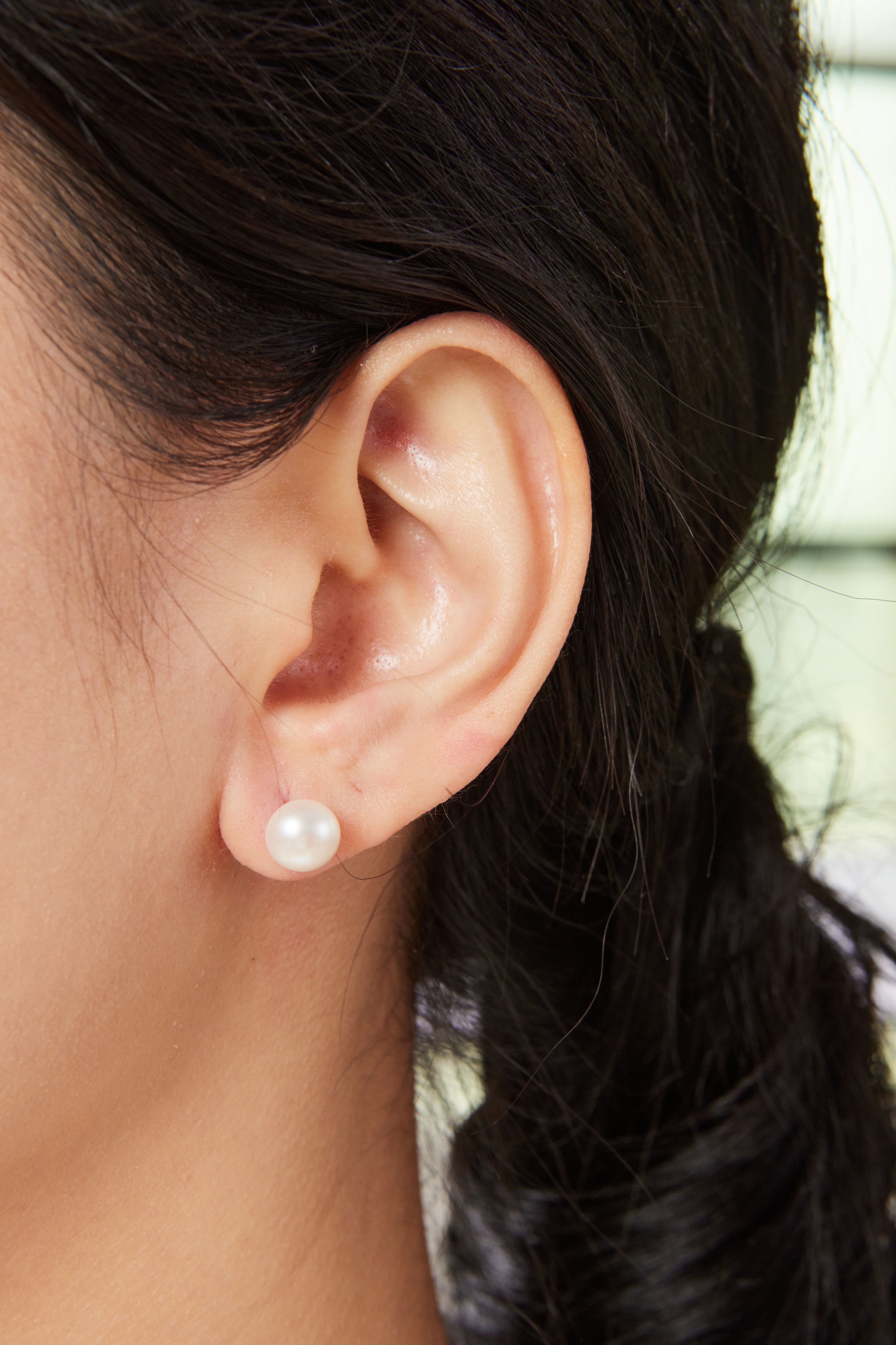 8-8.5mm 白色珍珠飾品，圓潤飽滿，適合正式場合佩戴