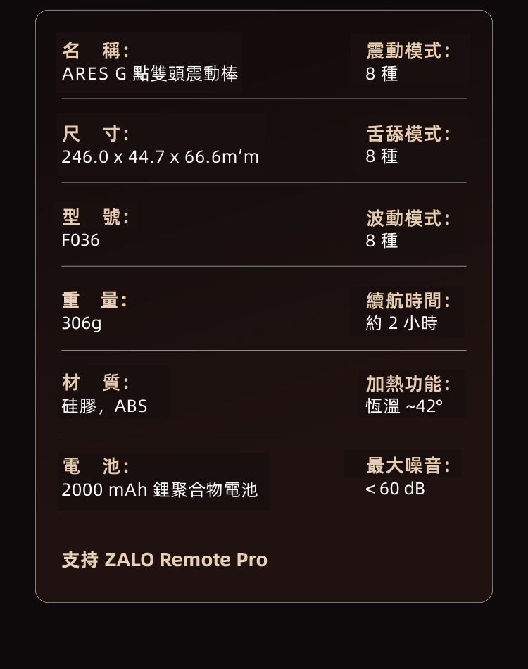 ZALO,ZALO ARES,ZALO 按摩棒,G點按摩棒,高潮按摩棒,震動按摩棒,情趣用品,情趣玩具,成人玩具