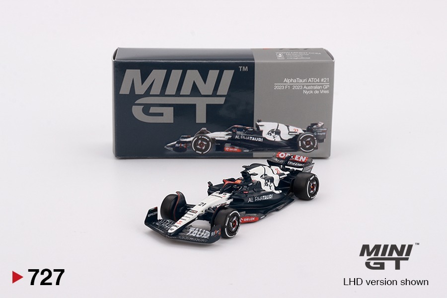 Mini GT 1/64 AlphaTauri AT04 #21 Nyck de Vries 2023 F1 2023 Australian GP