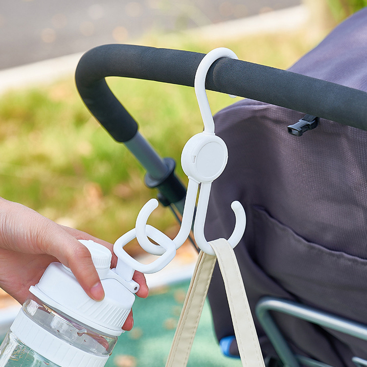 KM - 360 degree rotating S hook for baby stroller with double ends for storage (random colors) (KM series) A0229