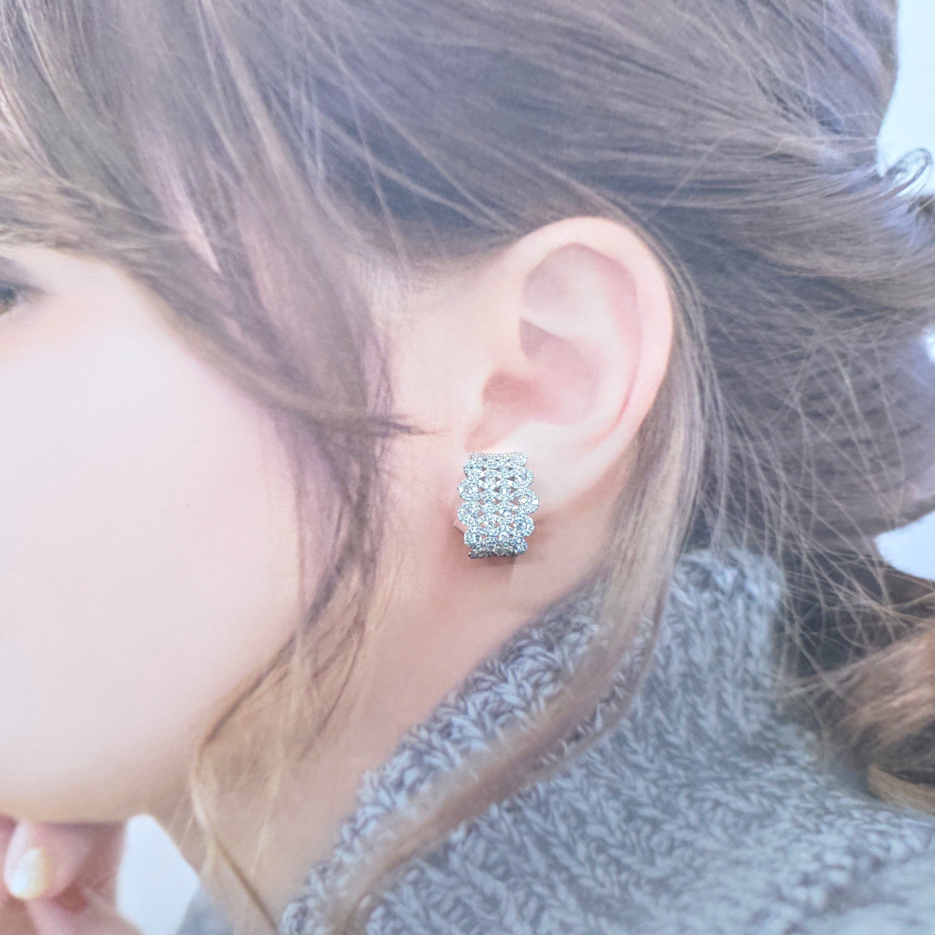 18K White Gold 1.33 ct Diamond Earrings