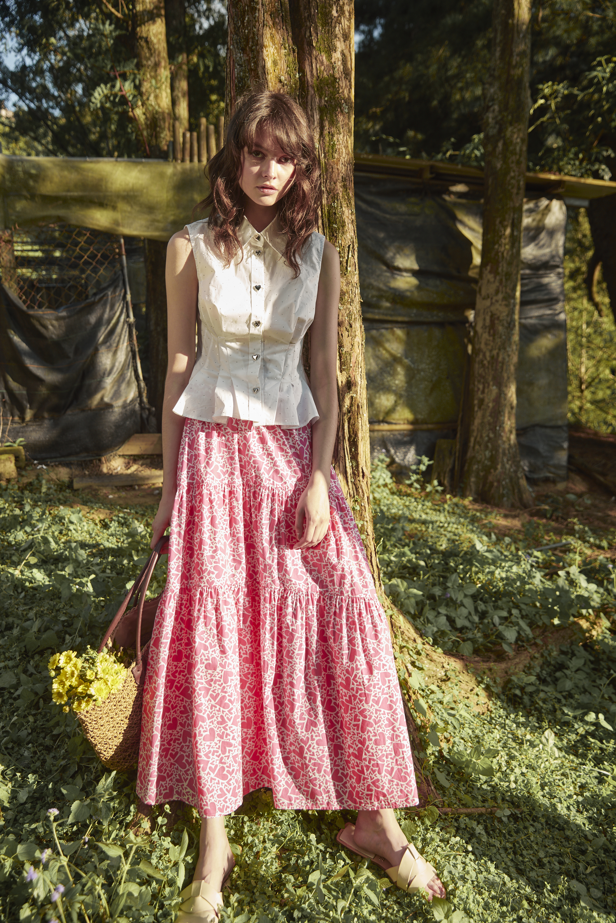 BE10063C1 滿版愛心浪漫蛋糕長裙