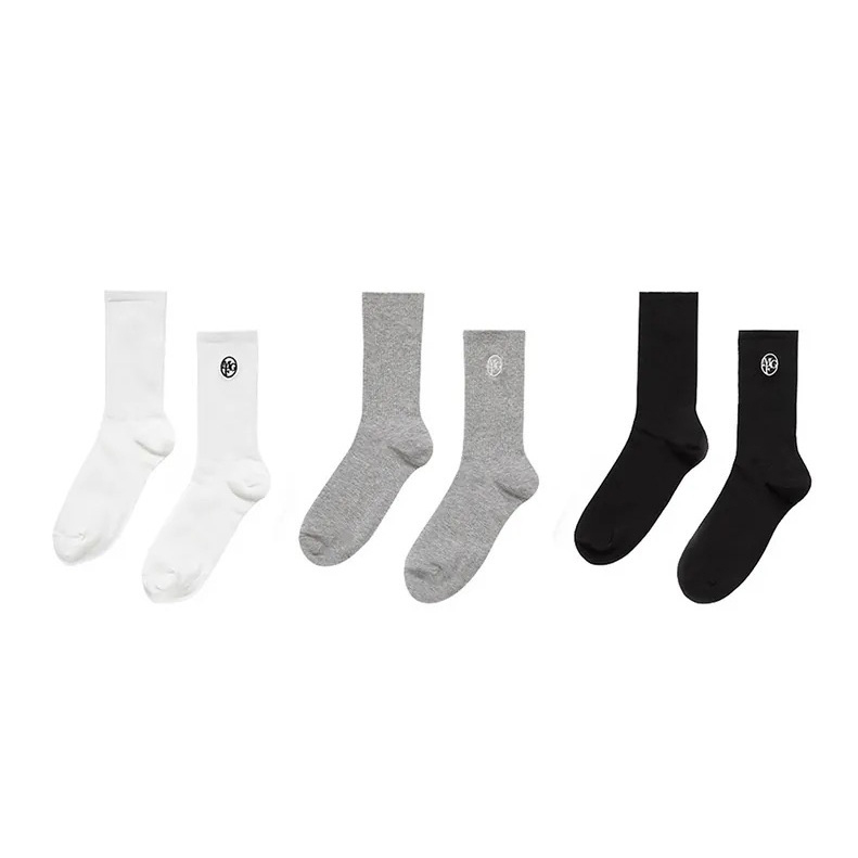 韓國 MARITHÉ FRANÇOIS GIRBAUD 經典Logo 刺繡襪 長襪禮盒3入組