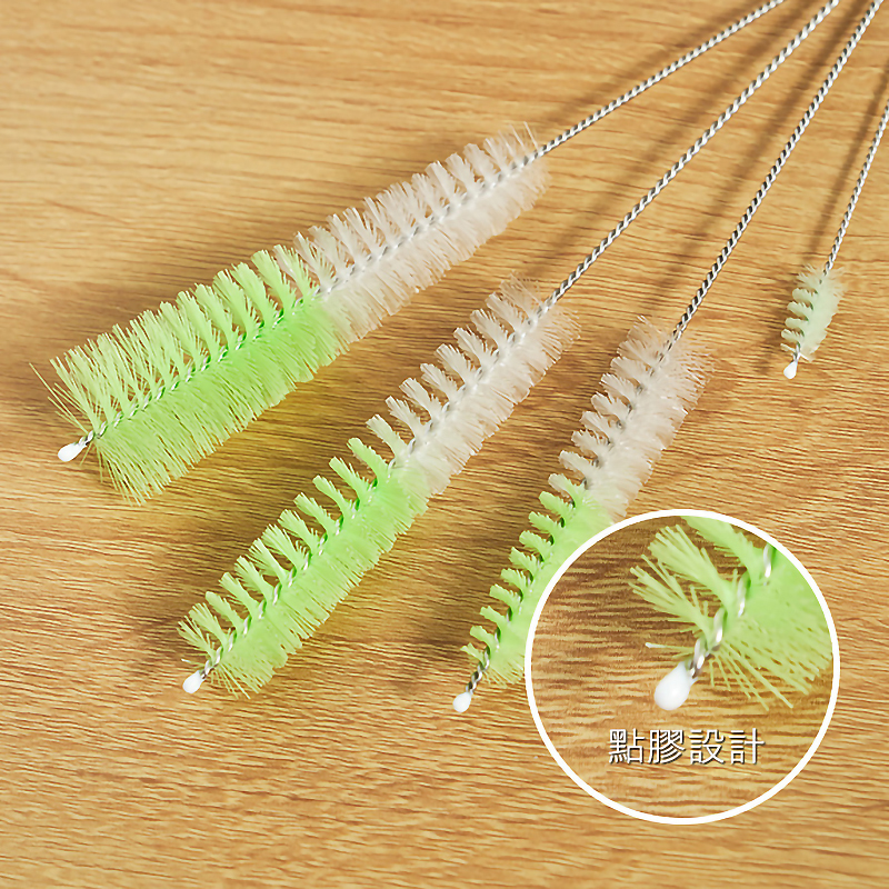 KM - Household long handle spout brush for cleaning teapots, tea sets, cups, milk bottles, artifacts, small cleaning brush set (KM series) A0234