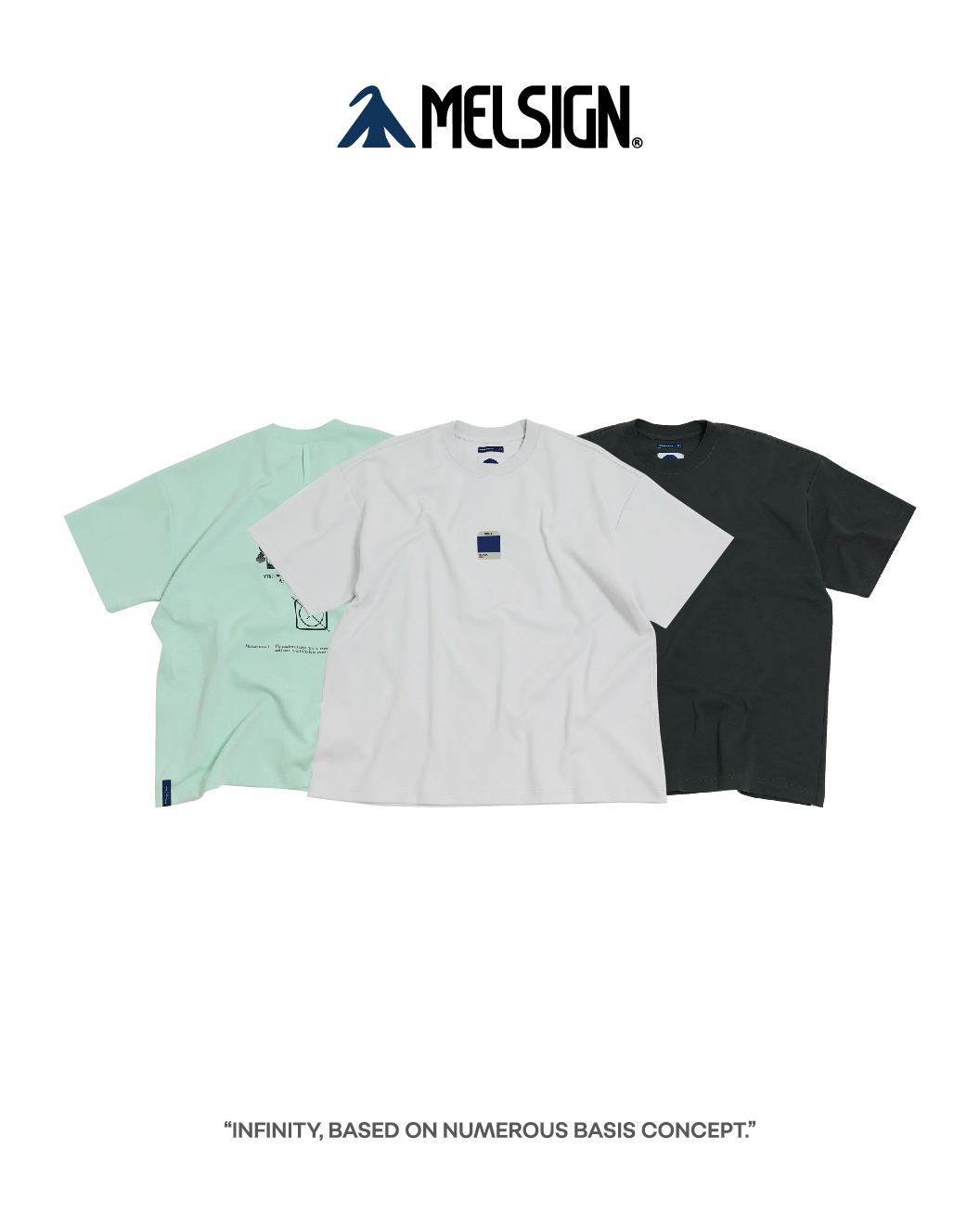 MELSIGN 圖像短袖TEE 淺灰/薄荷/深灰 25 S/S Mon. Wake Me Never Tee
