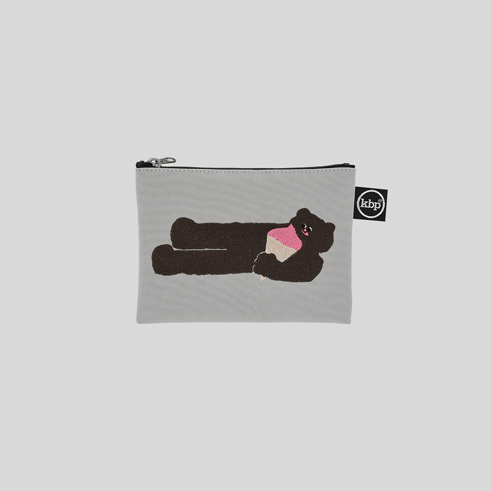 kitty bunny pony 刺繡小包-慵懶小熊