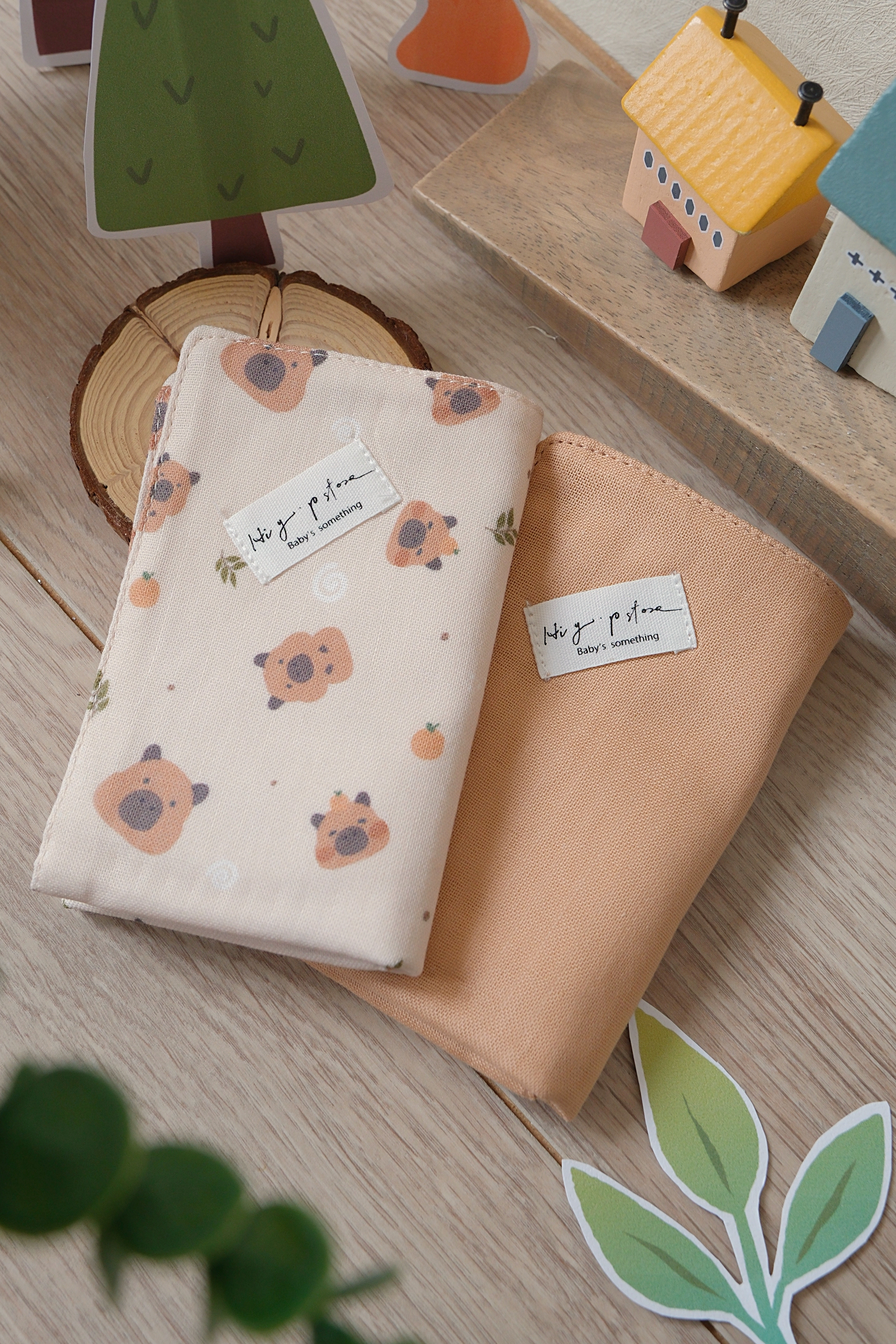 Hi Y.P store-手作六層紗紗布巾-獨家設計款-卡皮巴拉(2件組)