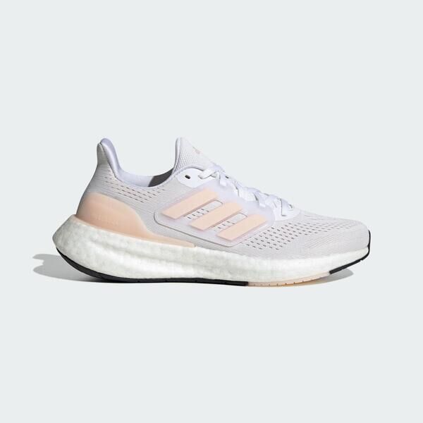 Adidas Pureboost 23 W IF2392 女 慢跑鞋 運動 路跑 休閒 緩震 耐磨 透氣 白 粉橘
