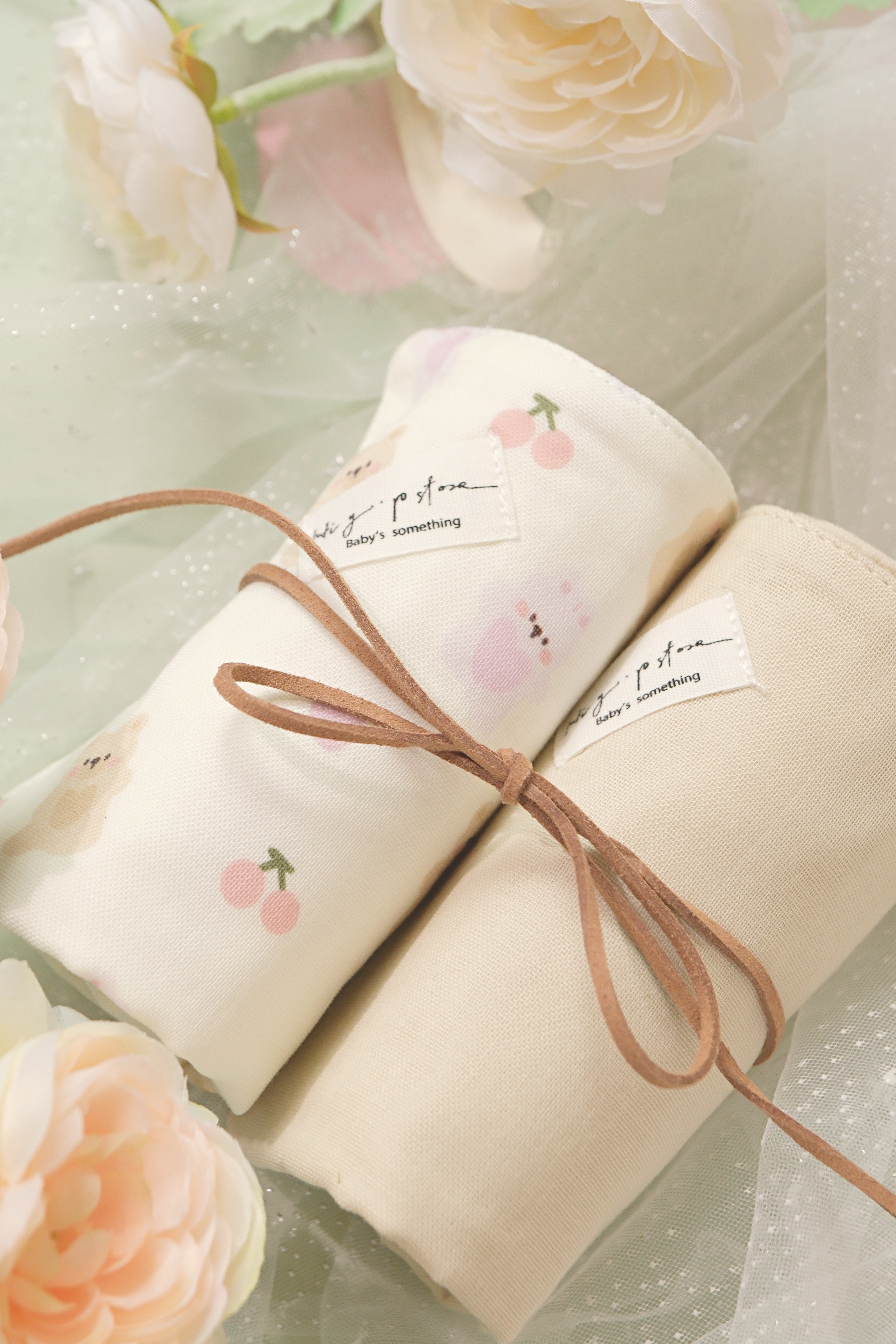 Hi Y.P store-手作六層紗紗布巾-獨家設計款-軟糖熊兔(2件組)