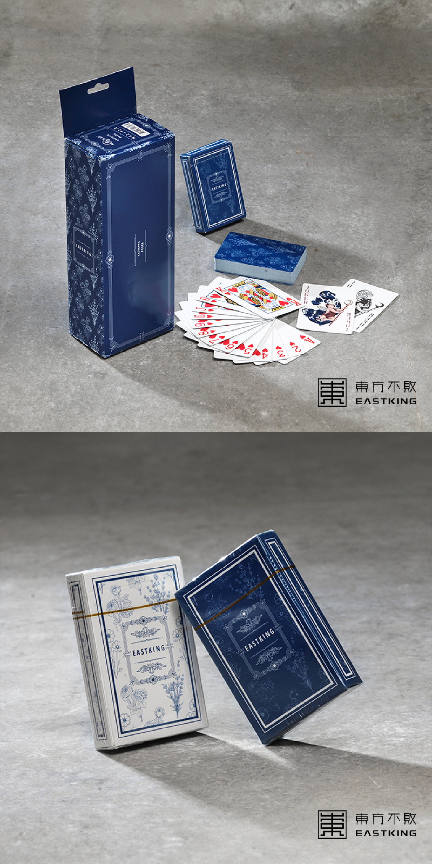 東方不敗 撲克牌推薦 QDQ/ 花草雅韻撲克牌 (藍/白)