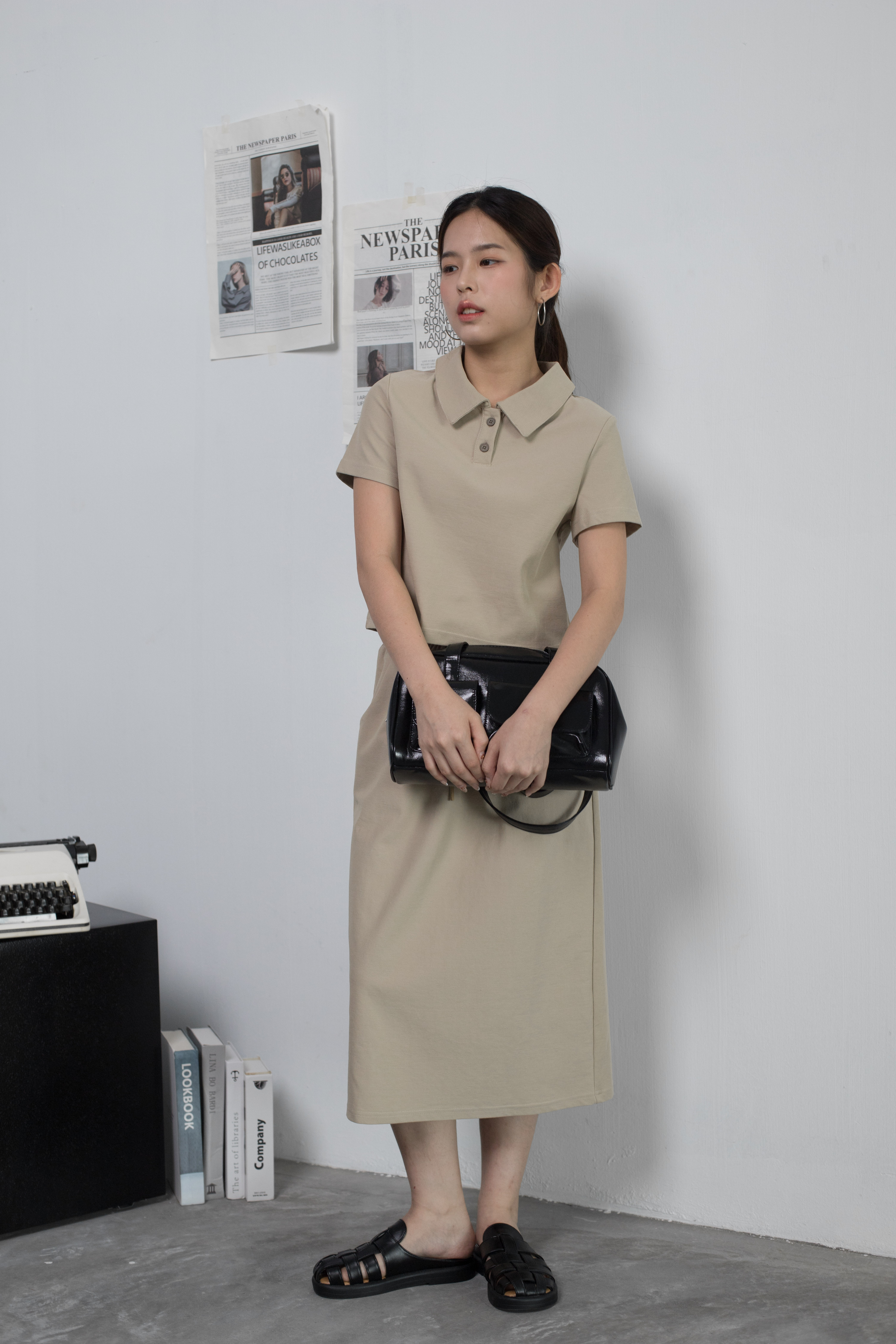 Jeene Polo Top Khaki-2344BSKHA