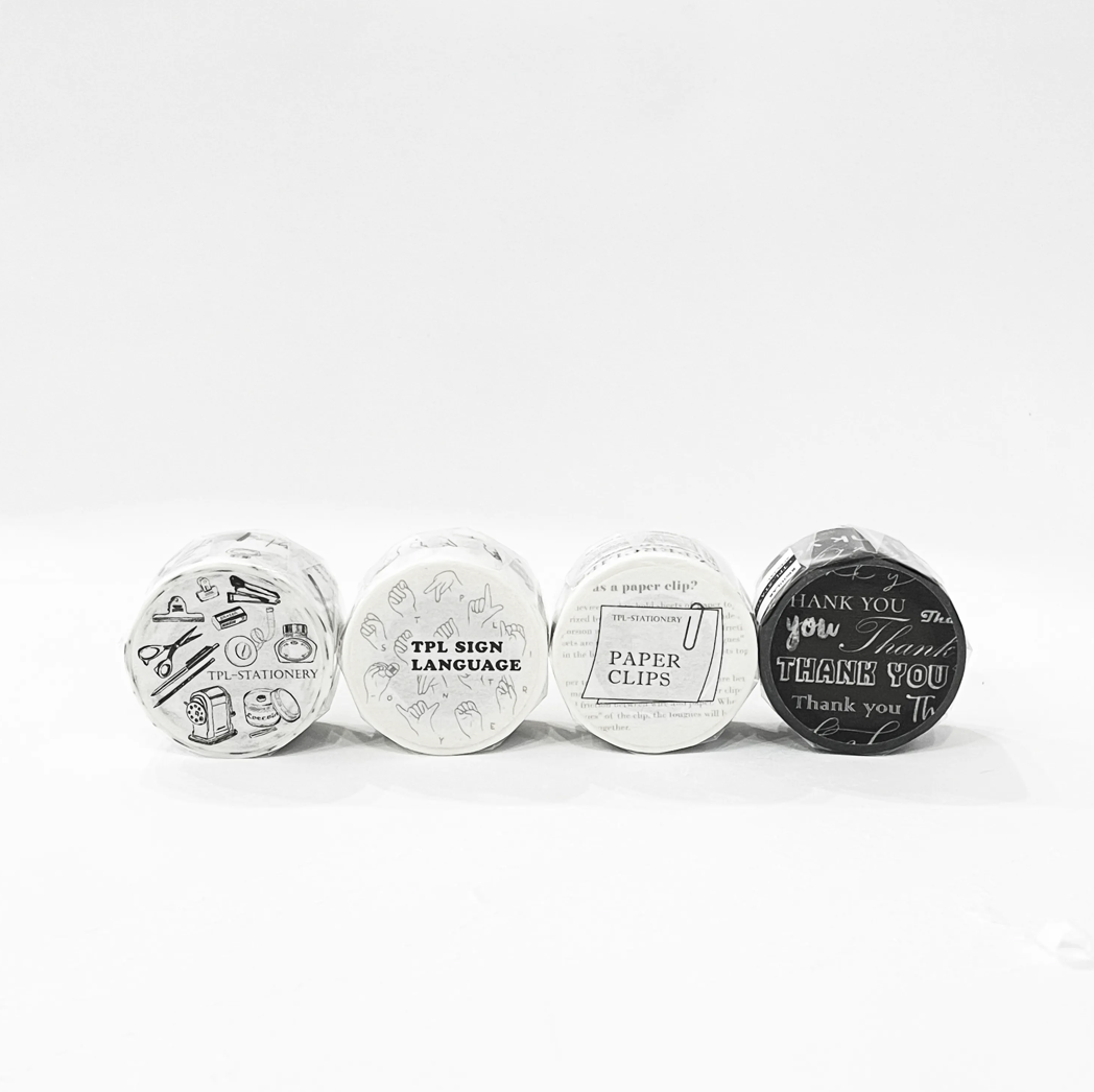 台灣 TPL｜經典迴紋針/招牌手語2.0/手繪文具與貓貓/滿滿感謝 紙膠帶