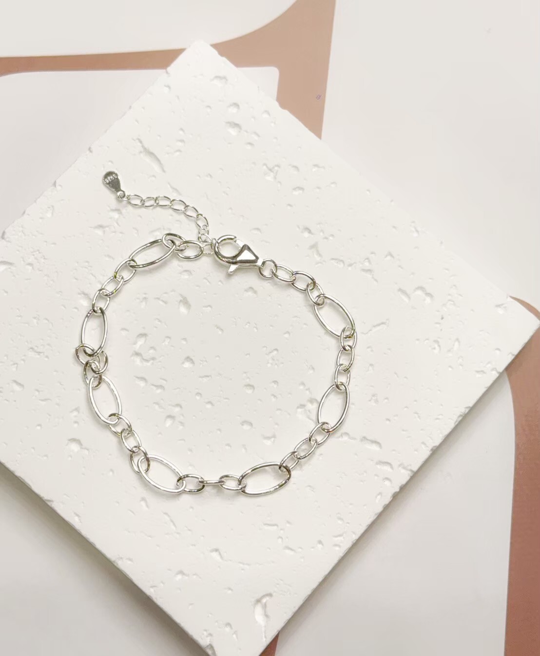 925純銀鏈條中性風手鍊