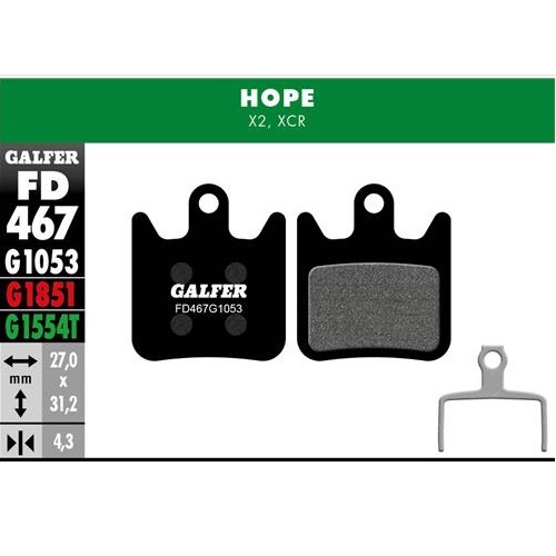Galfer 剎車皮 FD467 (Hope X2用)
