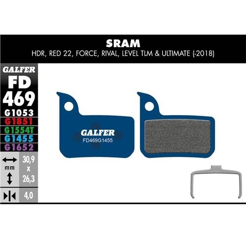 Galfer 剎車皮 FD469 (SRAM Red 22/FORCE/RIVAL/LEVEL用)