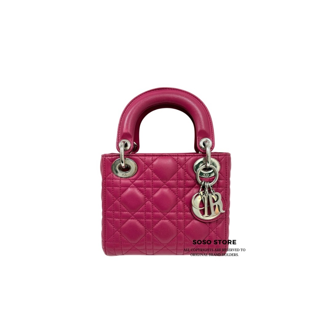 Dior Lady Dior Mini Bag - Pink / Shw